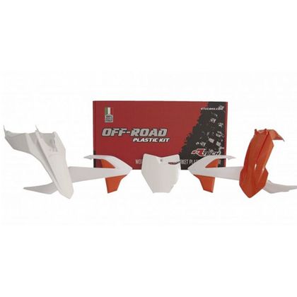 Kit plastiques R-tech 4 p KTM SX Orange/Blanc - Orange / Blanc