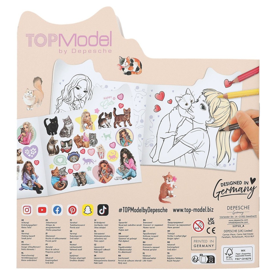 TOPModel Kitty Colouring Book ( 0412713 ) og TOPModel Doggy Colouring Book ( 0412714 )