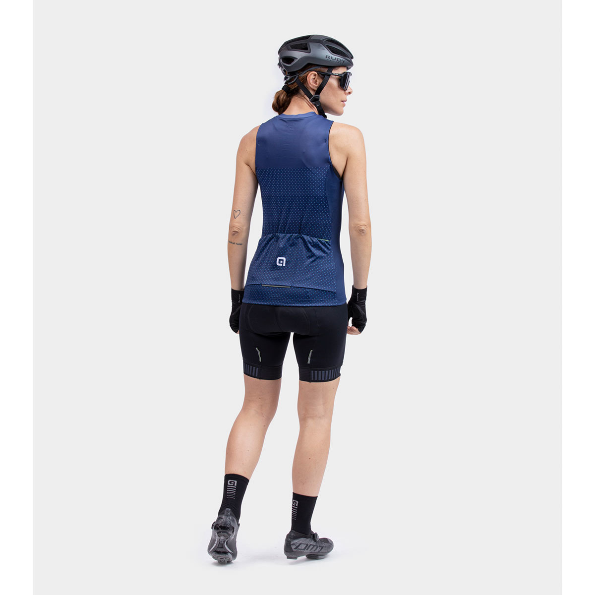 Ale Solid Level Fietsshirt Zonder Mouwen Blauw Dames