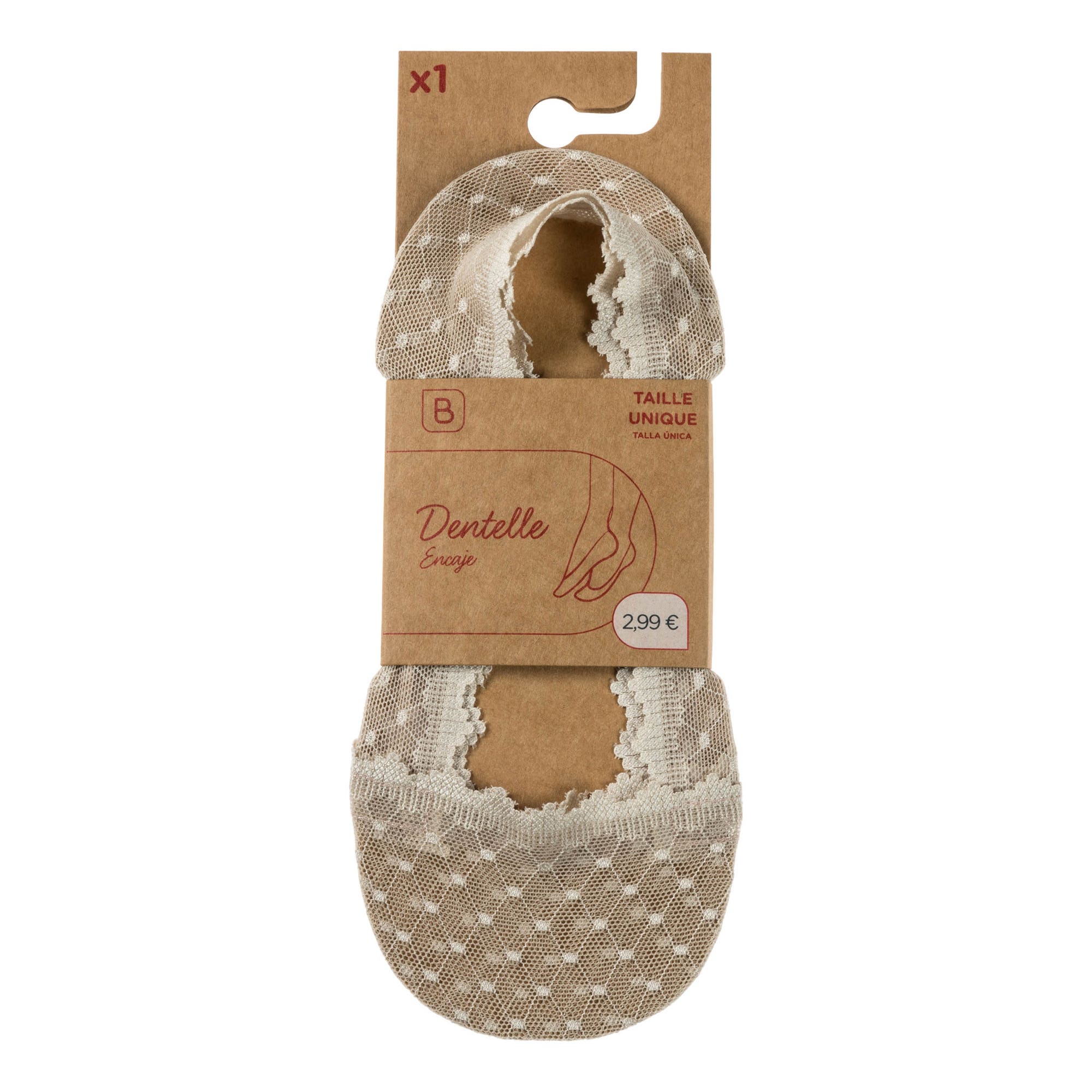 Mi-bas Femme beige