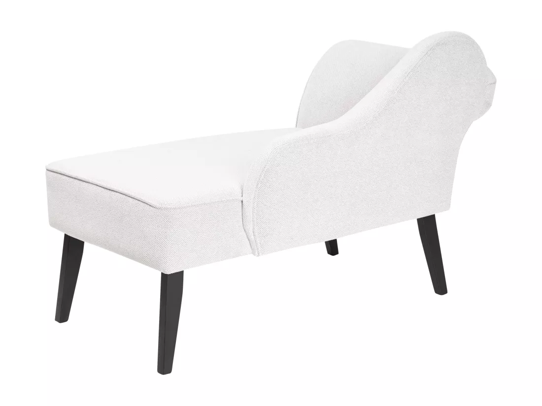 Divan côté droite en tissu blanc BIARRITZ