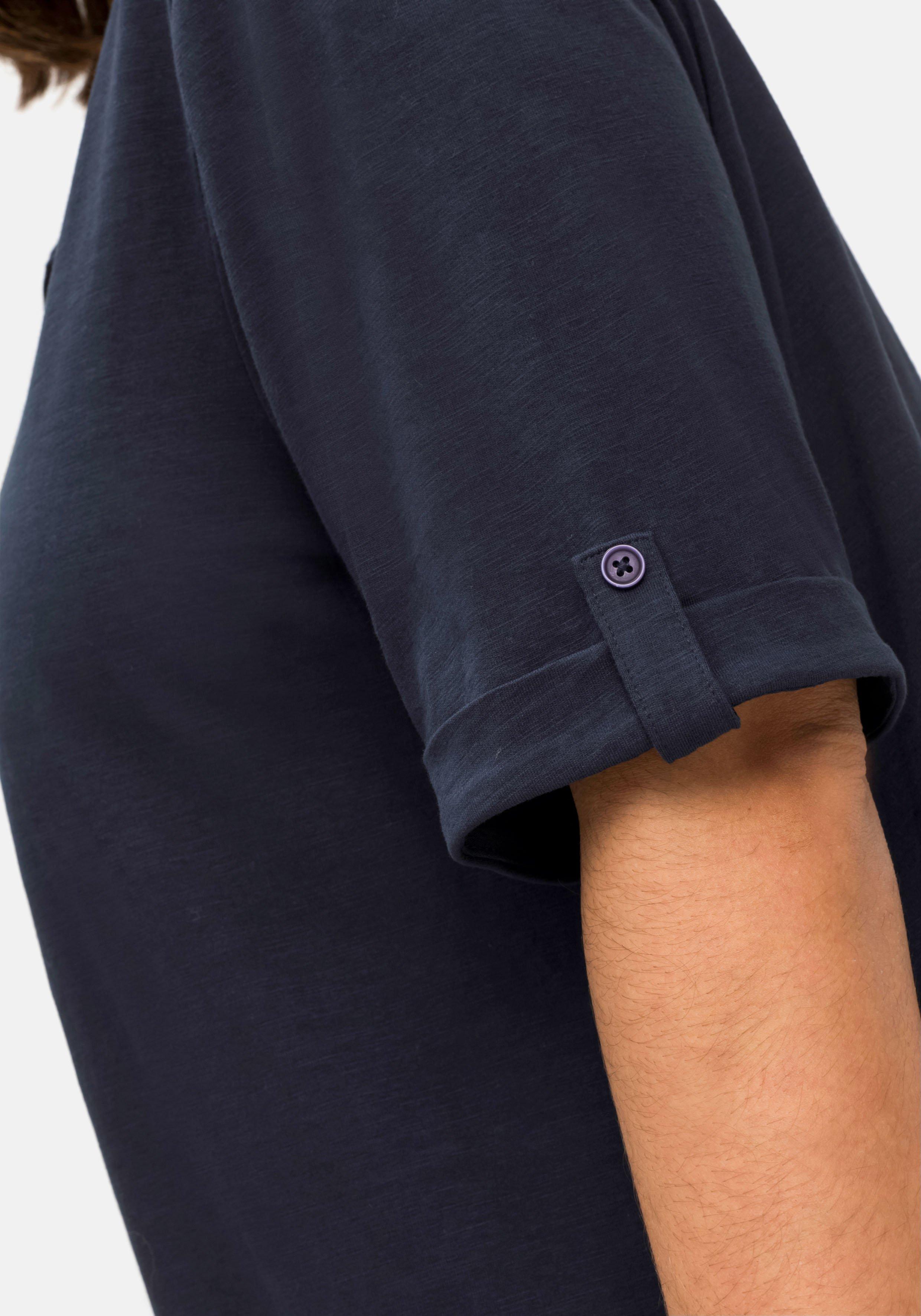 Longshirt mit geschlitztem Ausschnitt