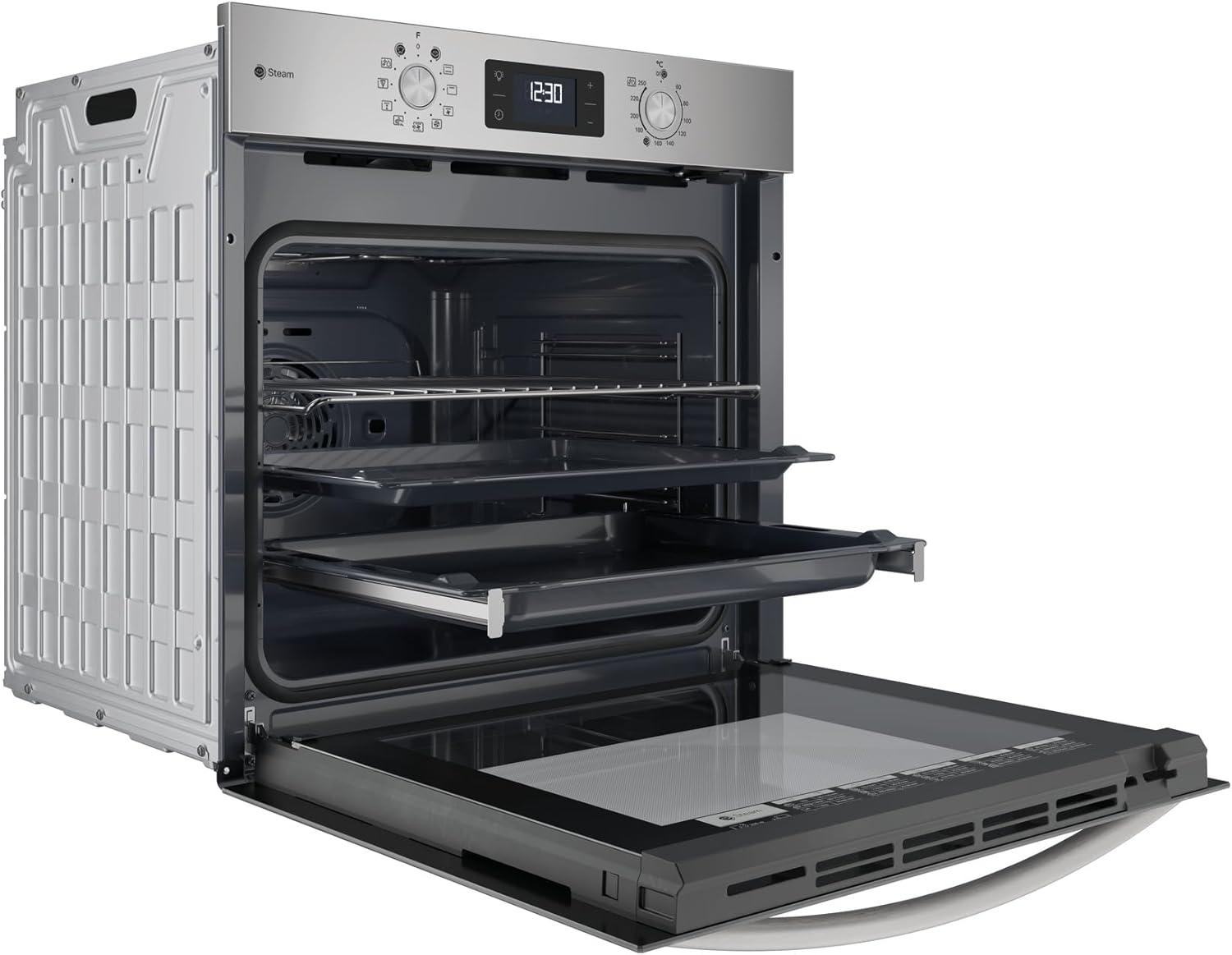 Privileg PBA2S85HU1I Einbau-Backofen, Heissluft,11 Funktionen/Hydrolyse & Dampf/Multi-Level-Kochen/Pizzafunktion / 1-fach Teilauszug/Schwarzglas