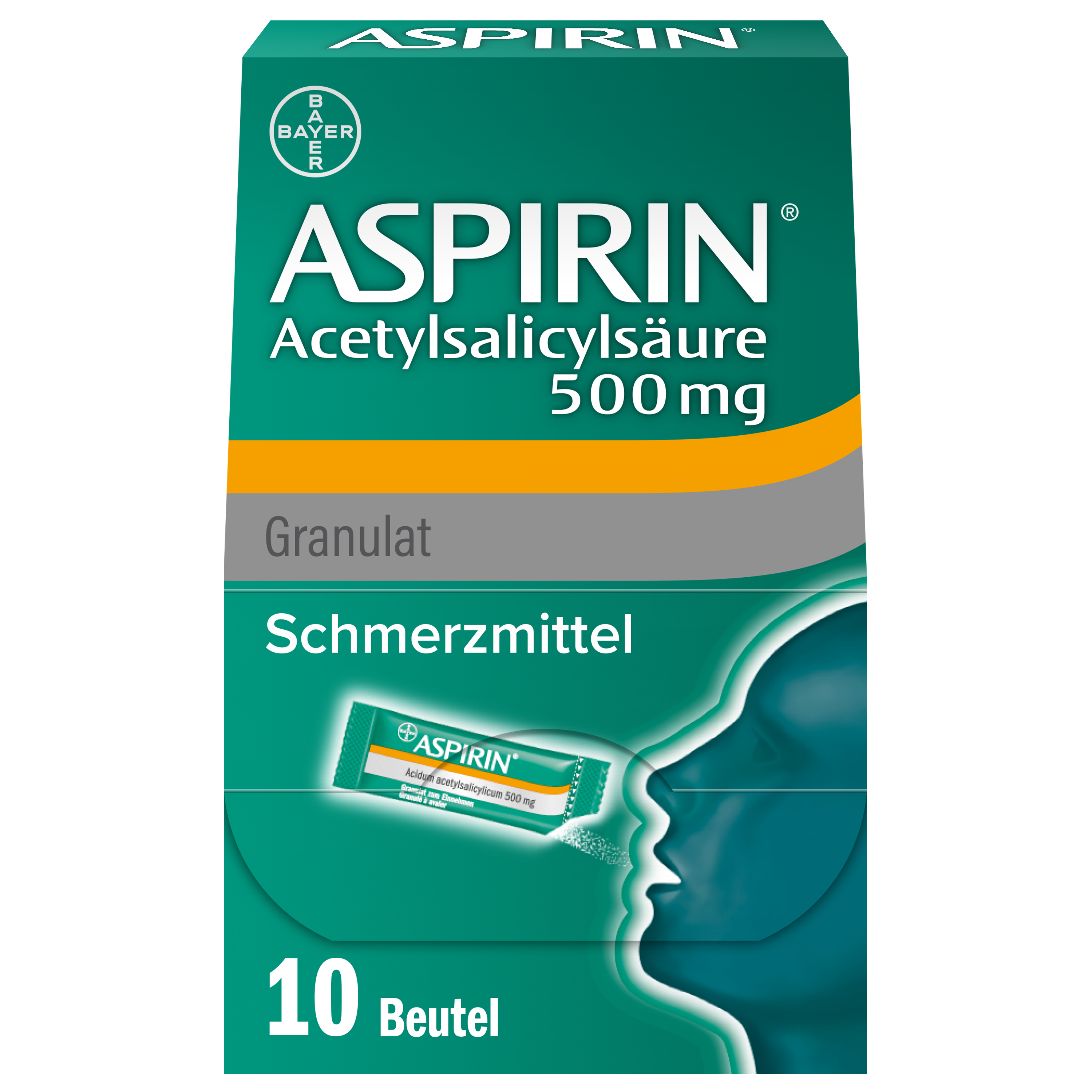ASPIRINE Gran 500 mg Btl 10 Stk<br>10 Stück, Beutel, Granulat