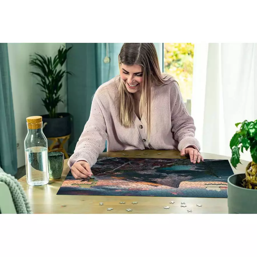 Ravensburger Abends in den Rocky Mountains bunt