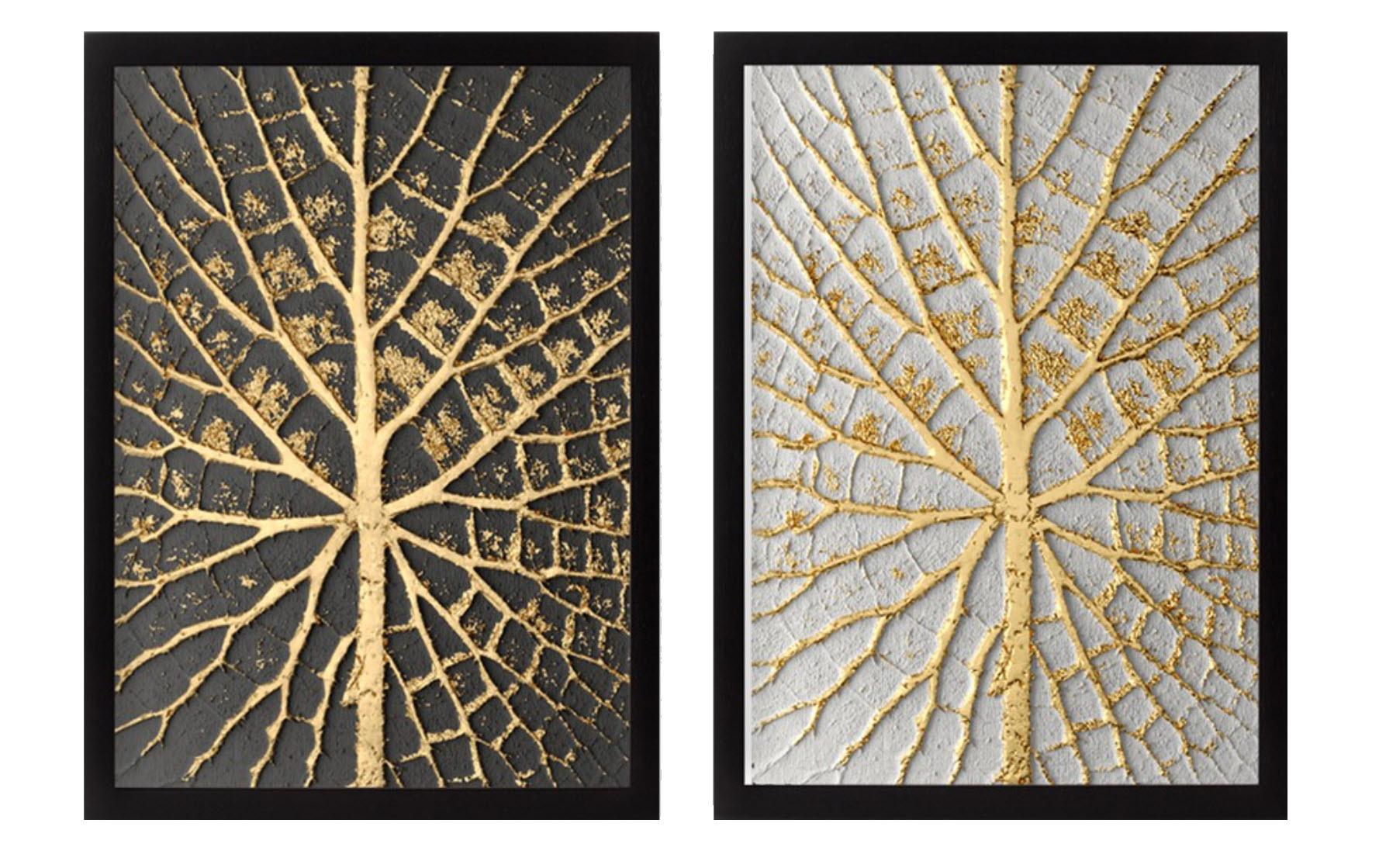 Bild Golden Tree 2 Stück, 34 x 44 cmDekorative Wandmalerei