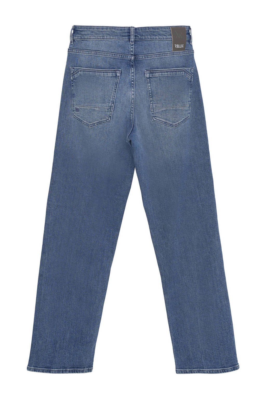 Rellix loose fit straight leg jeans medium blue denim