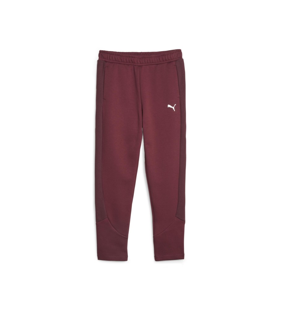 Calça Puma evoStripe de cintura alta, cor bordô