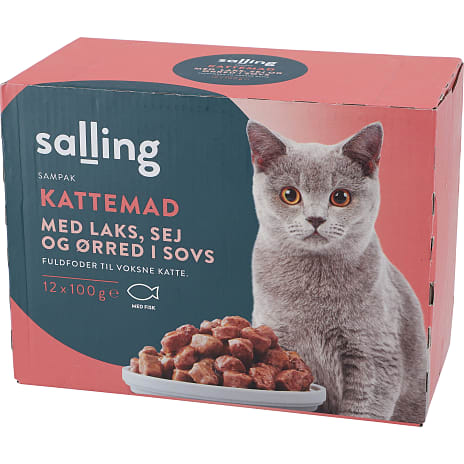 Vådfoder i sovs m. fisk