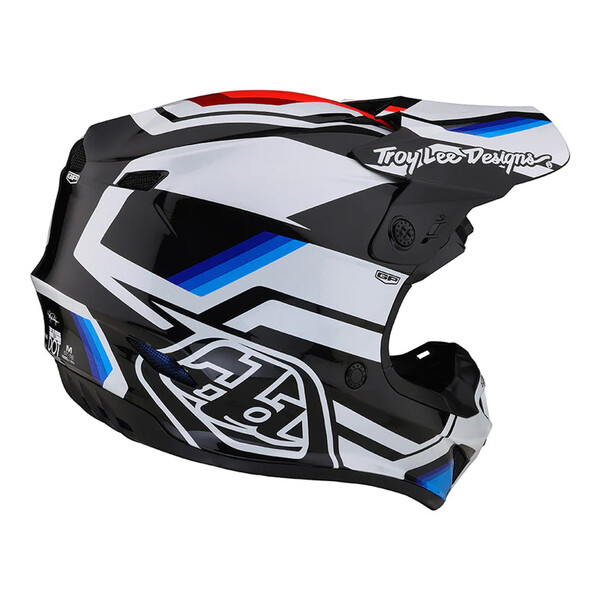 Troy Lee Designs - Casque GP Apex Blanc / Noir / Bleu / Rouge
