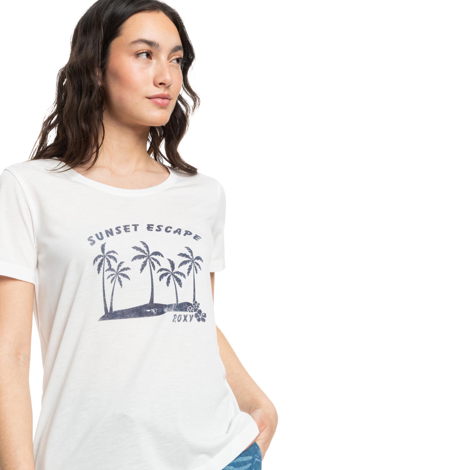 Roxy Chasing The Wav T-Shirt Damen snow white