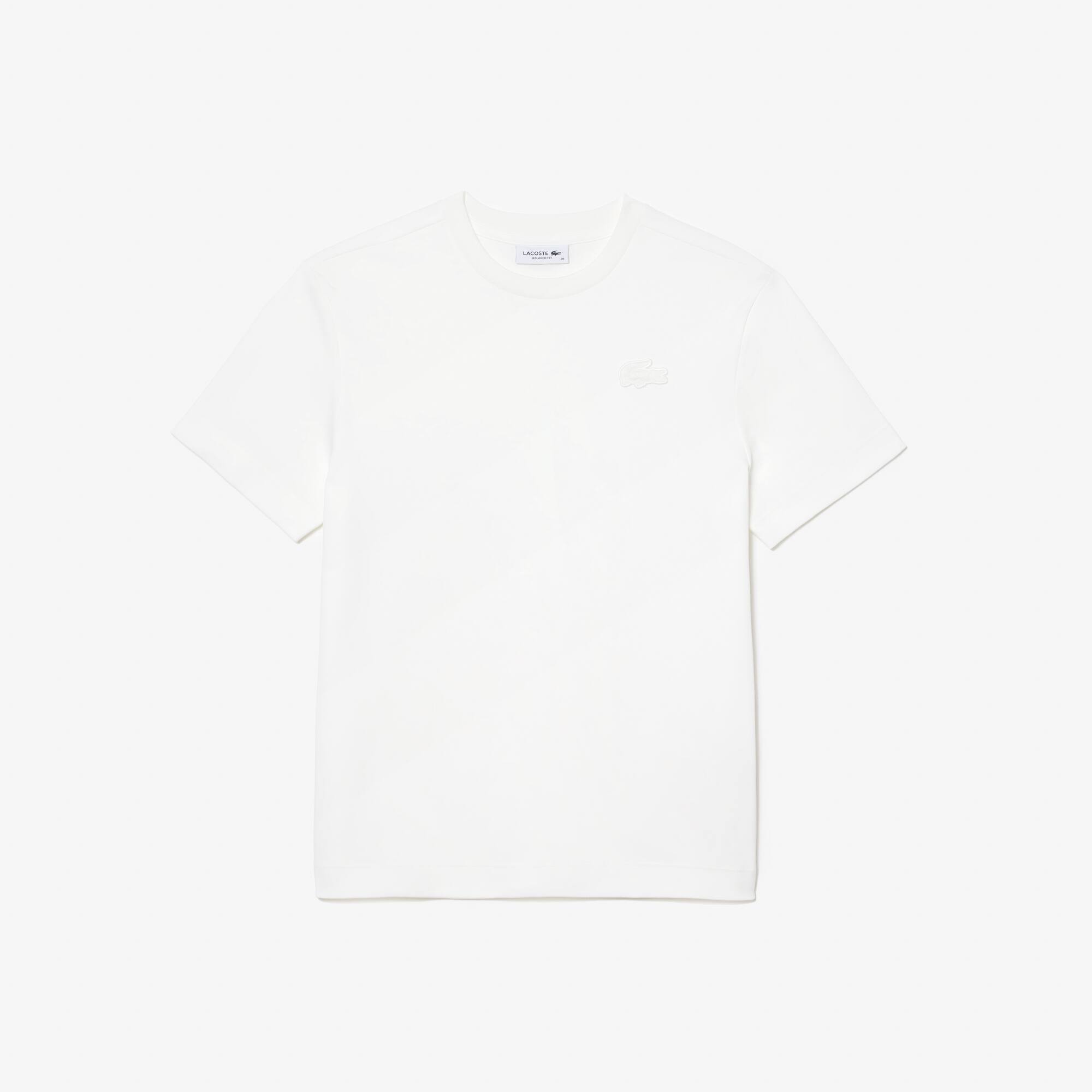 T-Shirt mit strukturiertem Krokodil T-Shirts - Weiss - Lacoste - Damen