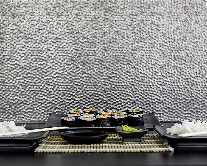 Panneau mural PVC 3D Lamina gris 47 x 61,7 cm