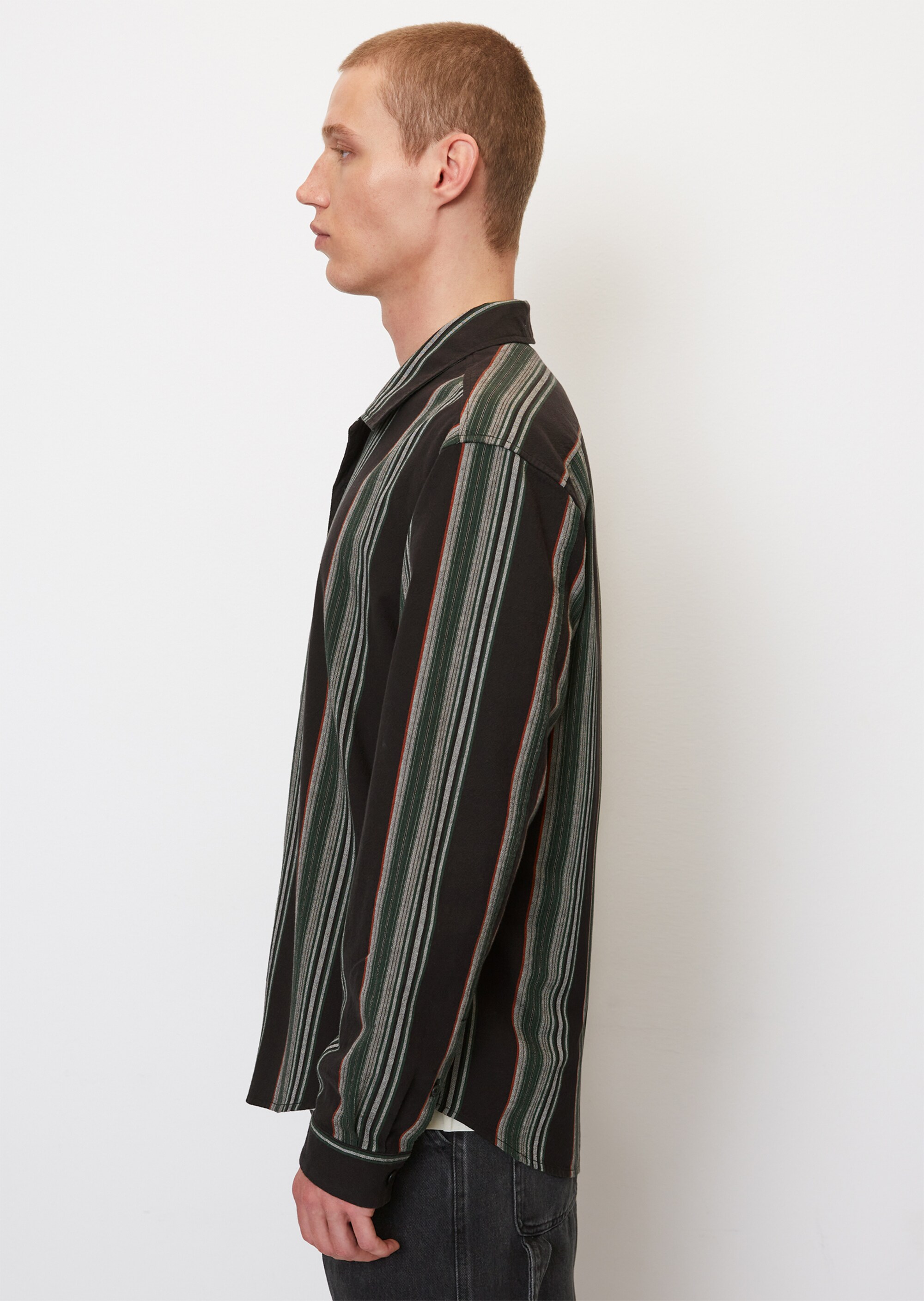 Gestreiftes Overshirt aus Organic Cotton
