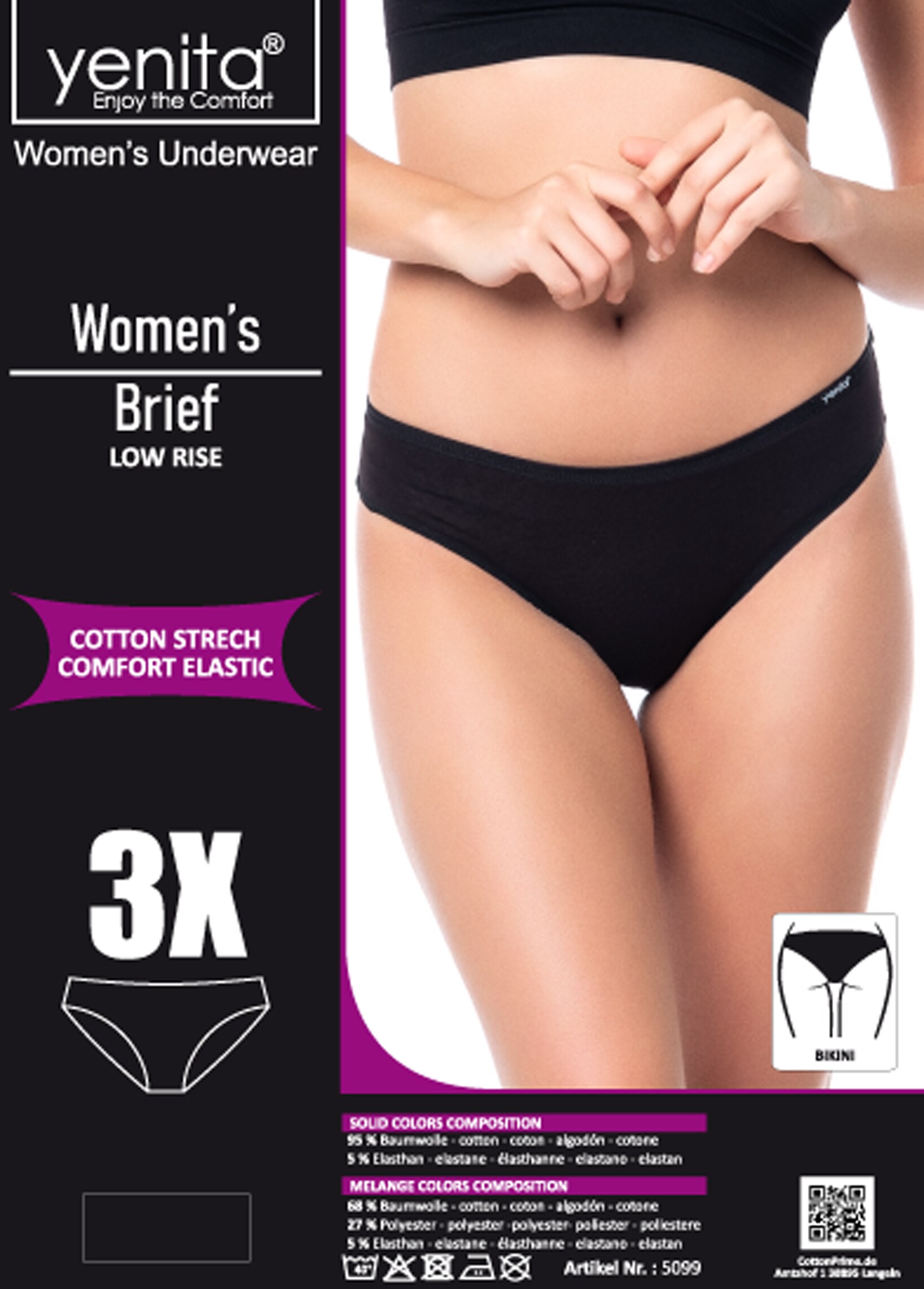 Yenita® Bikini-Slip(3er Set) Modern-Collection