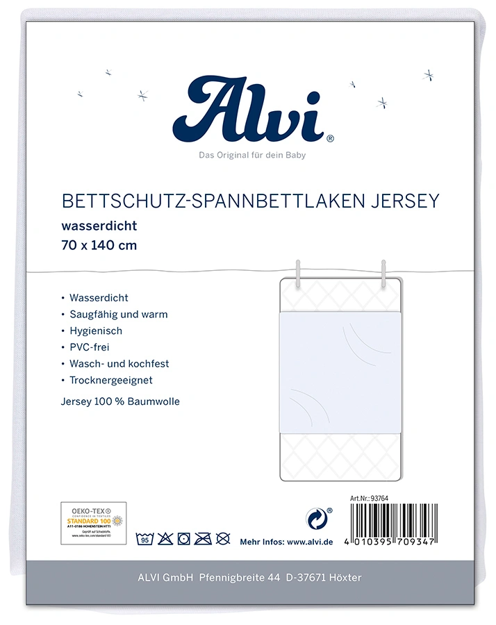 Bettschutz-Spannlaken LITTLE BED (70x140) aus Jersey in weiß