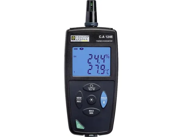 Chauvin Arnoux C.A 1246 Luftfugtighedsmåler (hygrometer) 3.0 % rF 98.0 % rF Datalogger og trådløs USB-interface, Dataloggerfunktion,
