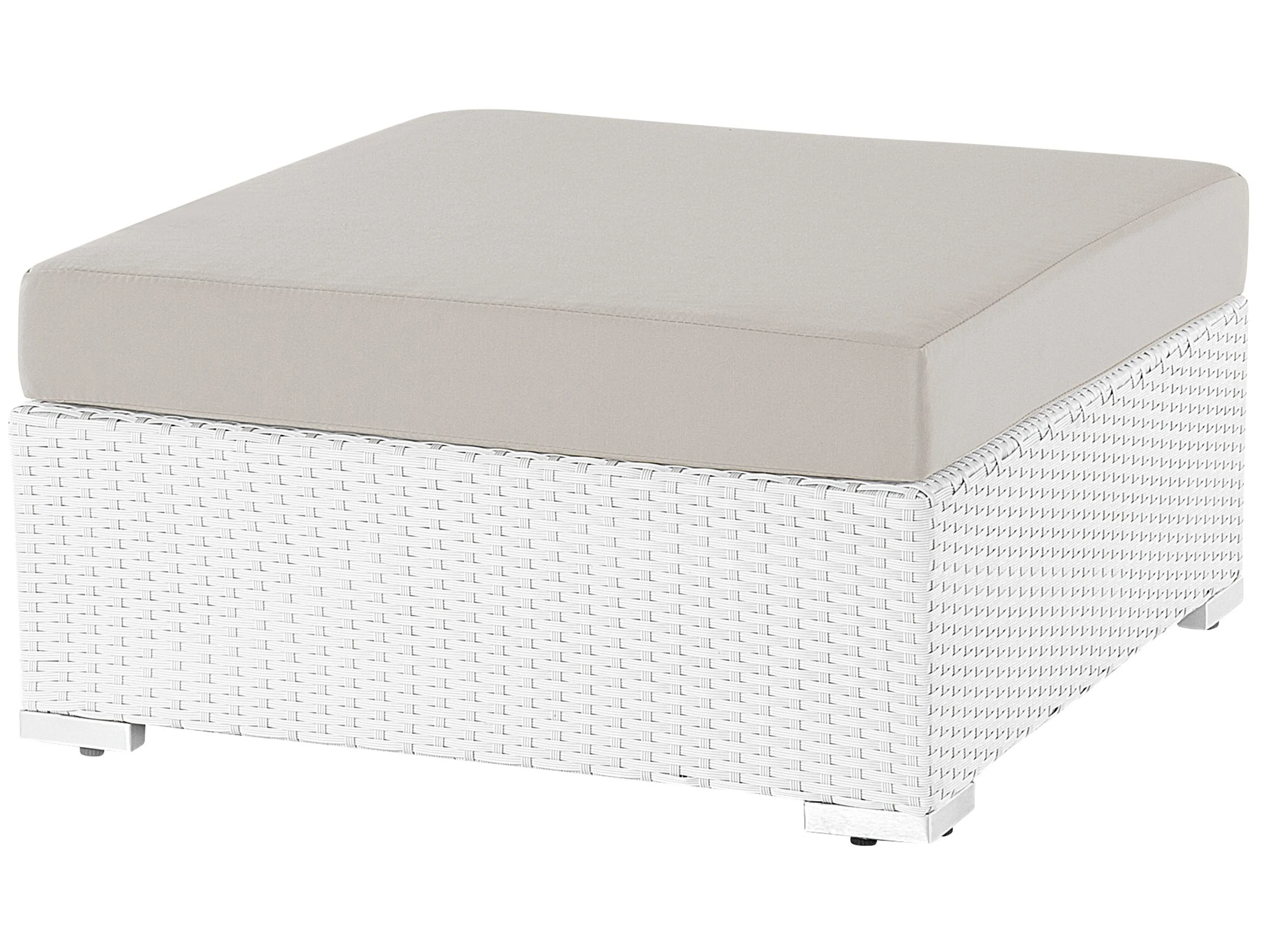 Tuin hoekloungeset met tafel 4-zits SANO linkszijdig modulair PE rotan Wit