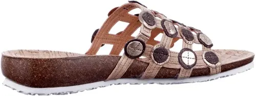 Think beige combi 000247-4010 - maat 38 slipper beige combi - maat 38 Calandschoen