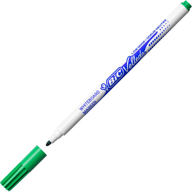 Marqueur effaçable Bic Velleda 1721 pointe ogive 2,8 mm - Pochette de 8 couleurs assorties