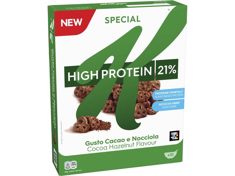 Kellogg's Cerealien Special K High Protein Cocoa Hazelnut 3 Proteinreiches Frühstück mit Kakao-Haselnuss-Geschmack
