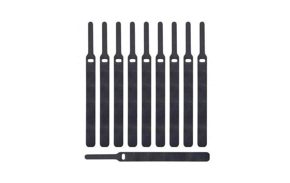 Klettkabelbinder BASIC STRAPS 14 x 170 mm Schwarz, 10 StückKlettkabelbinder: Kabelordnung statt Kabelsalat