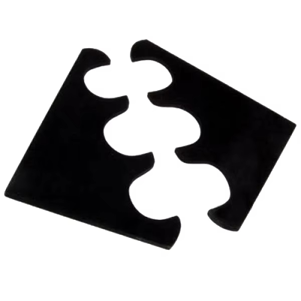 3-Reihiger Flanell Schmuck Ständer Armband / Uhr Halterung - Schwarz