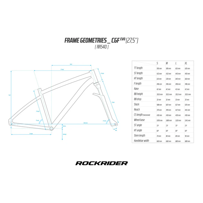 Decathlon Rockrider - Bicicleta de montanha Rockrider ST540 27,5