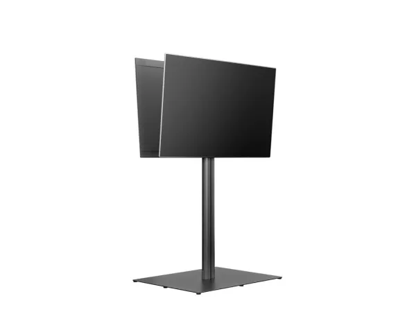 Multibrackets M Public Display Stand 180 HD Back to Back Black w. Floorbase - Stativ - for 2 LCD displays - aluminium, stål - sort - skærmstørrelse: 55