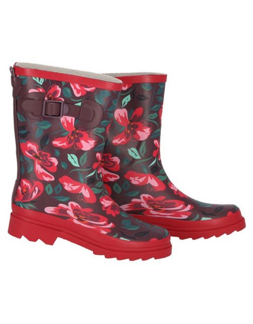 Xq Footwear Dames Regenlaars Riem Rubber Rood - Laarzen