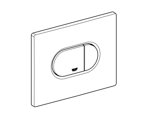 GROHE Arena Cosmopolitan bedieningsplaat, chroom afwerking / Chrome afwerking knop 38858000