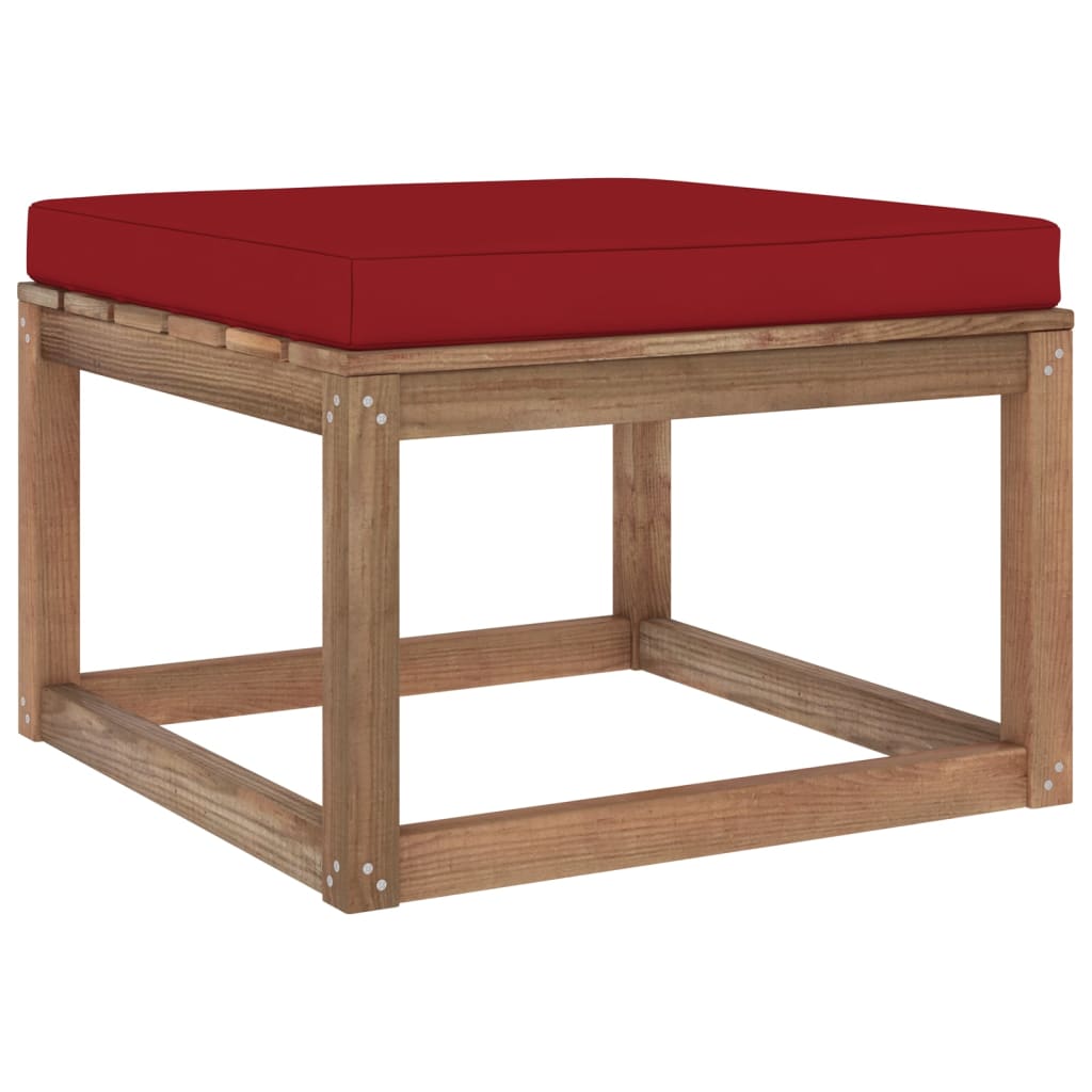 Salon de jardin palette meuble d'extérieur ensemble de mobilier 5 pièces et coussins bois de pin imprégné