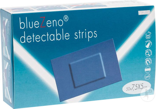 Bluezeno Detectable Strips Blue 7,5x5cm 50 Pièces