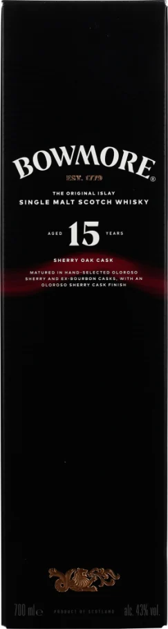 BOWMORE 15 YEARS SHERRY SINGLE MALT 70CL