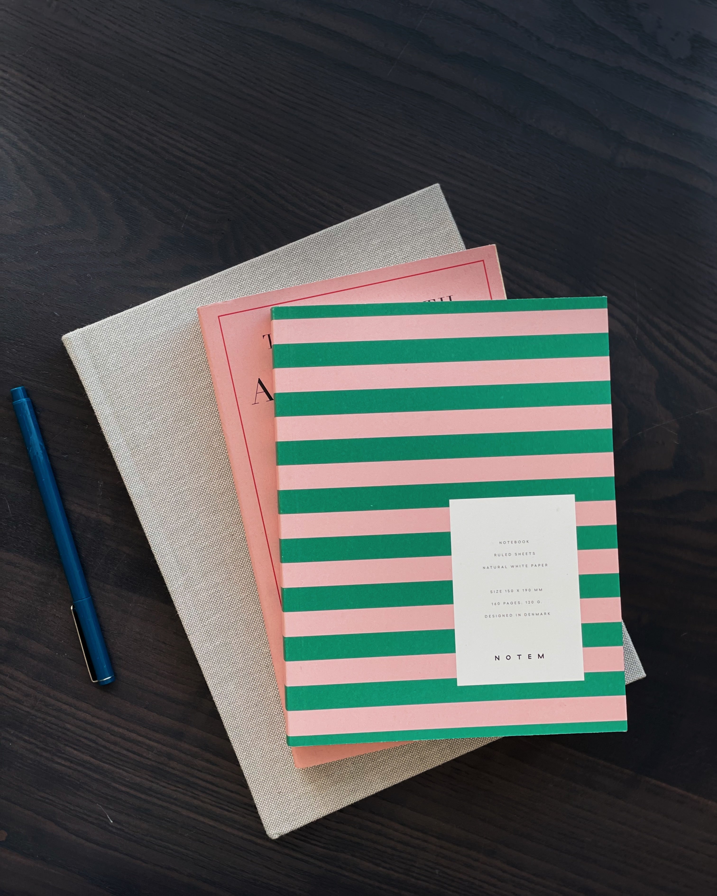 Notem  UMA Flat Lay notesbog, medium - Green & Rose