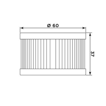 Filtre à huile Meiwa 268137 Type origine