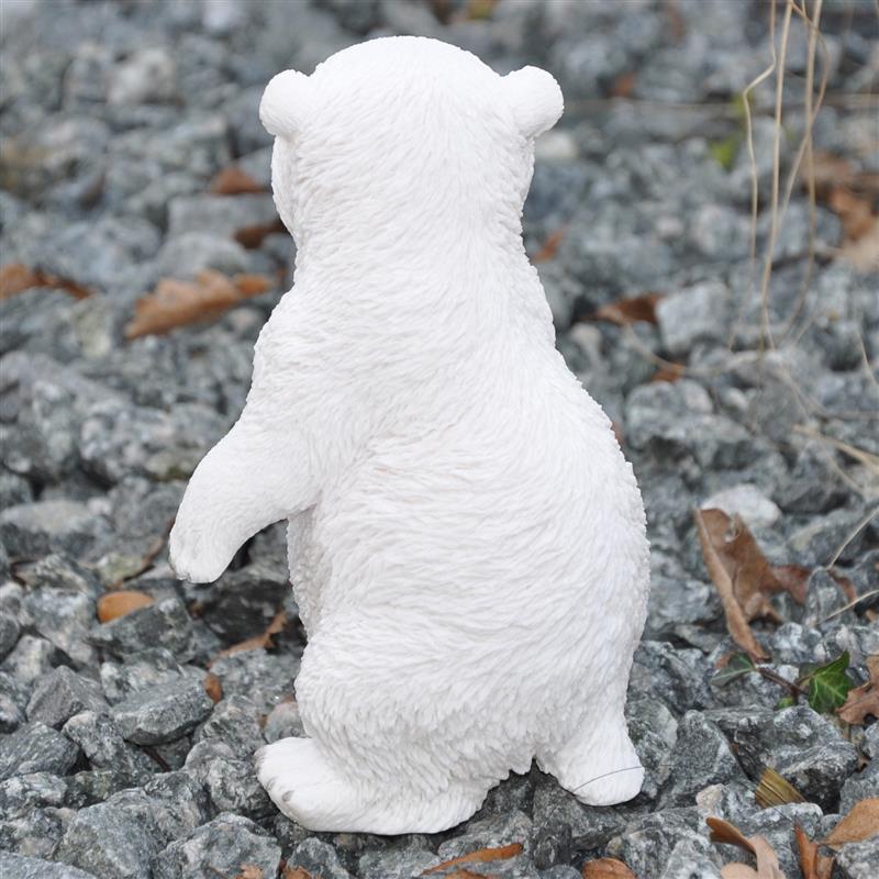 Dazikemo Dekofigur Gartenfigur Eisbär 11 x 11 x 19 cm