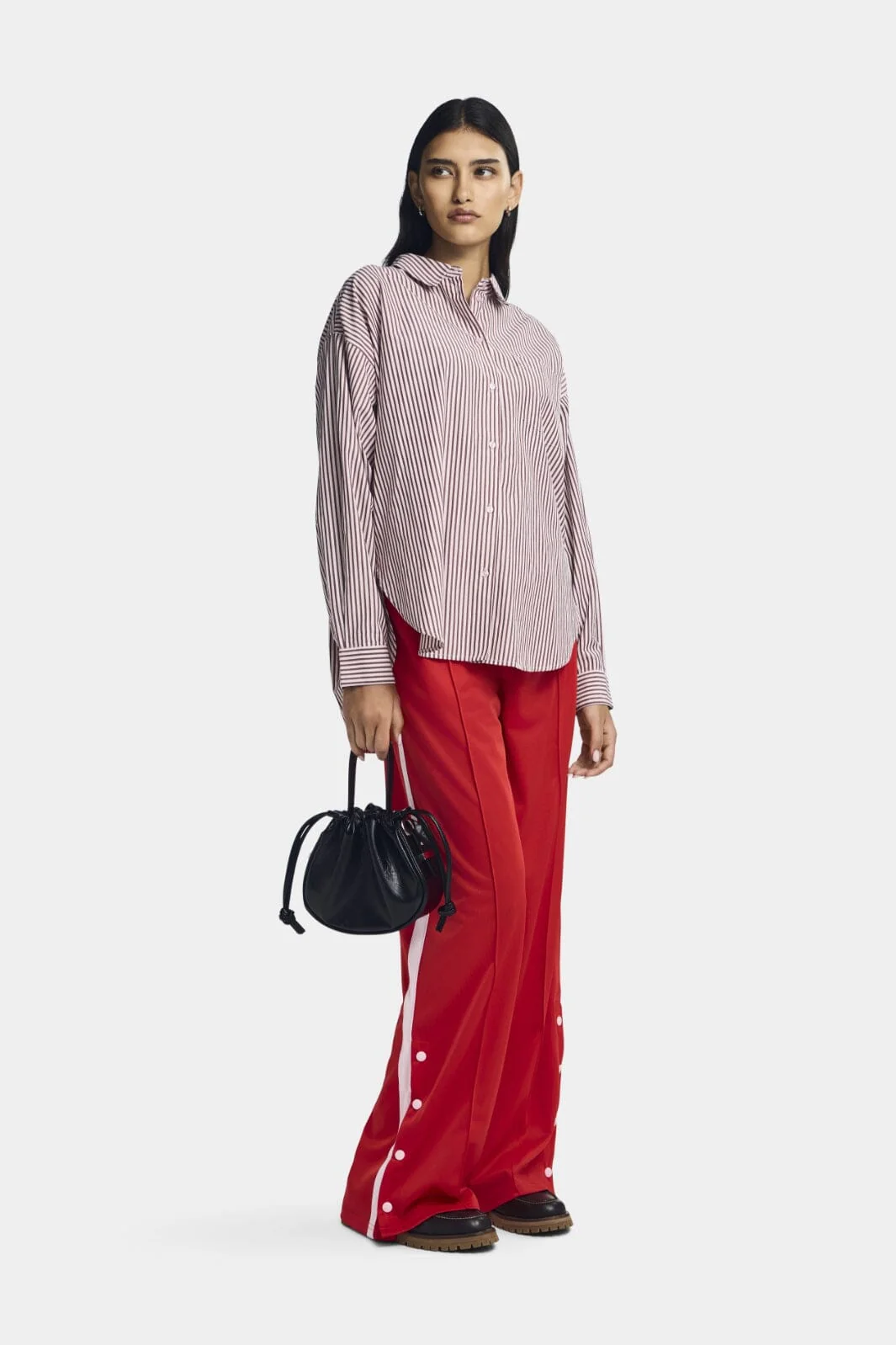 Pieces Pcgrace Button Pants Fsy 4756227 high risk red pink a boo stripe