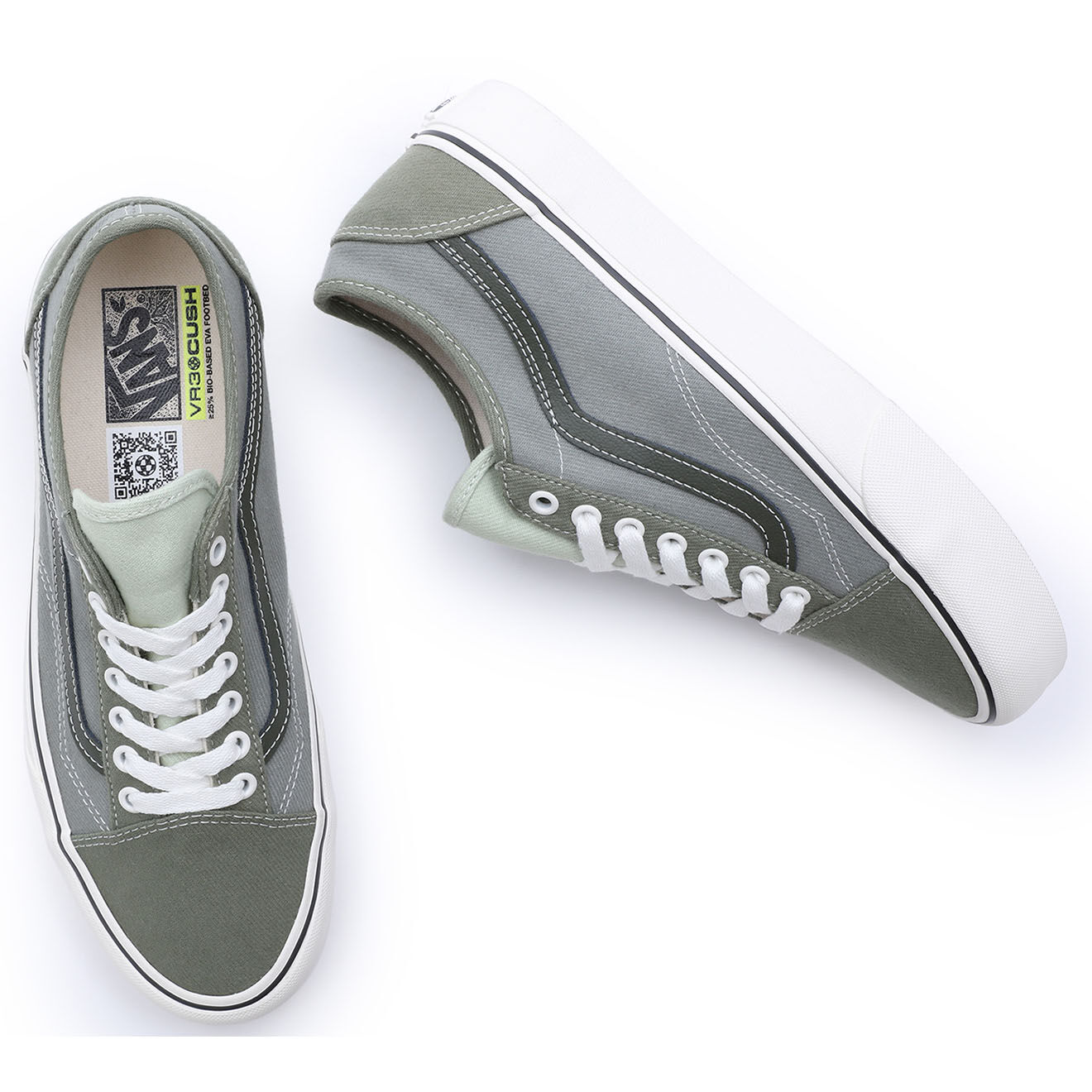 Vans Baskets Old Skool Tapered VR3 gris/vert
