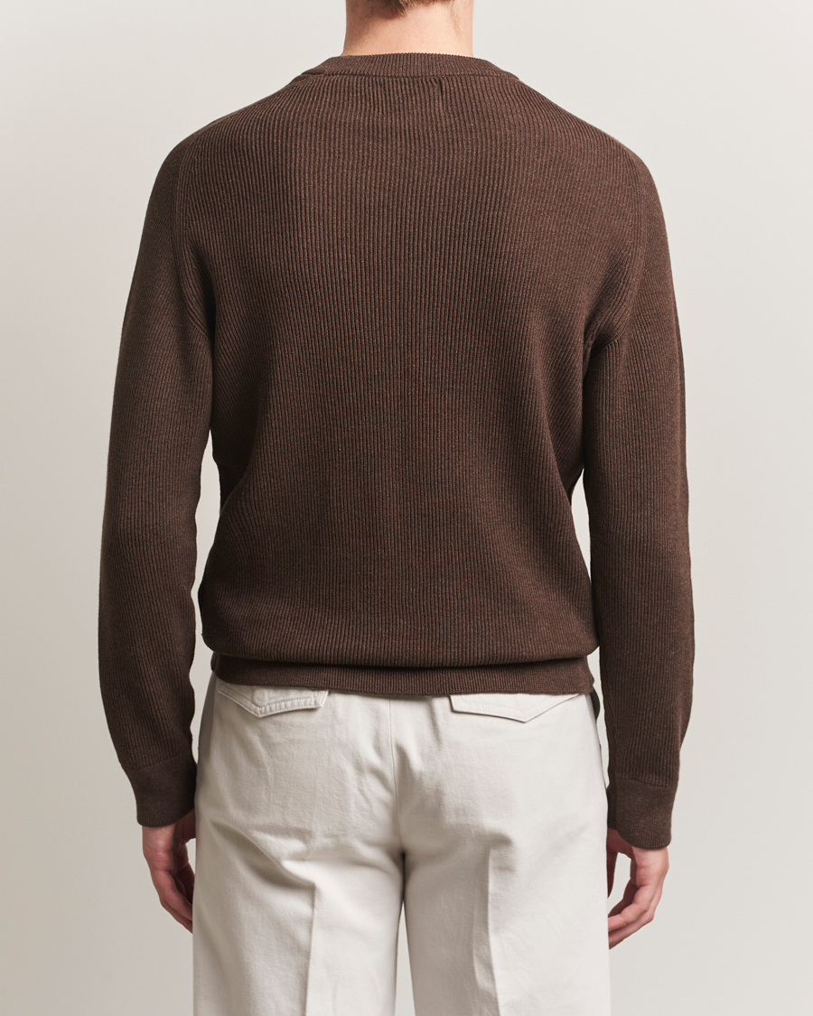 NN07 Kevin Cotton Knitted Sweater Demitasse Brown