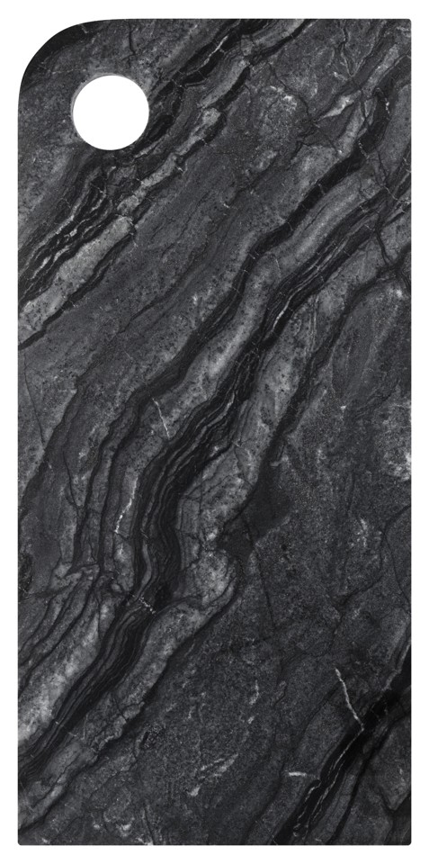 Mette Ditmer - MARBLE serving board, large -Black / Grey