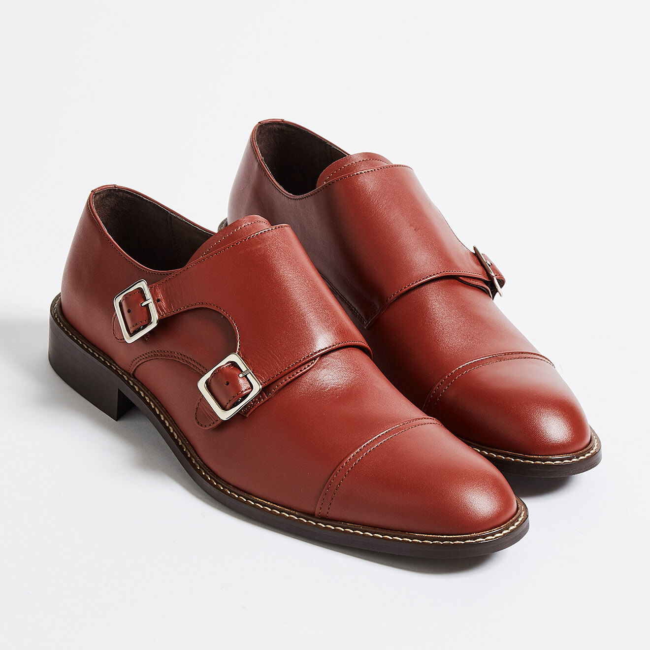 Klom Monks Guillaume  en Cuir lisse marron