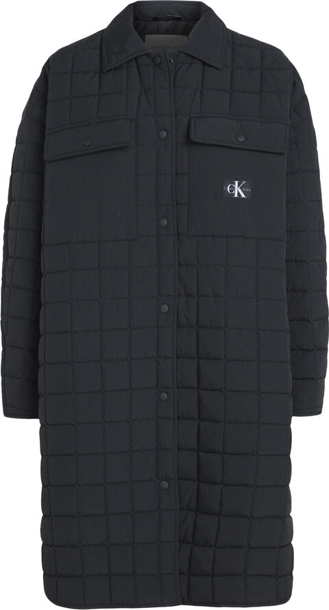 Calvin Klein Quilted long utility coat Beh