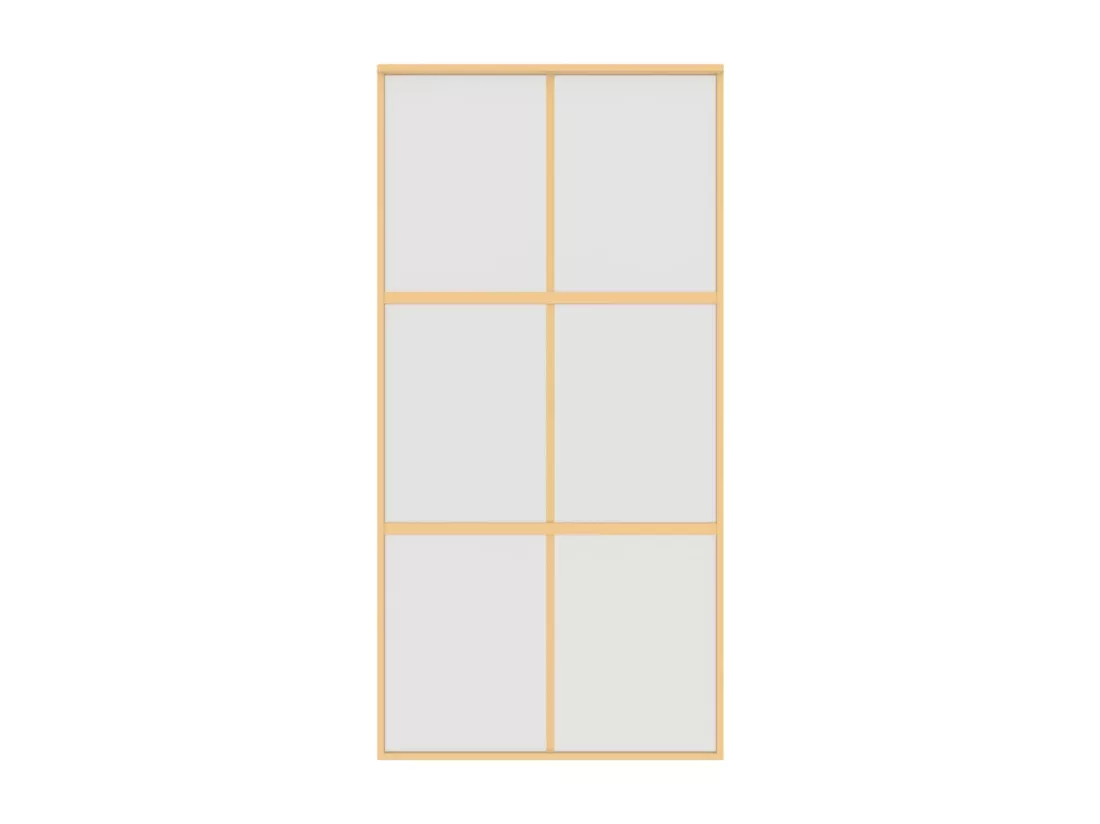 Porte coulissante doré 102,5x205 cm verre ESG dépoli aluminium