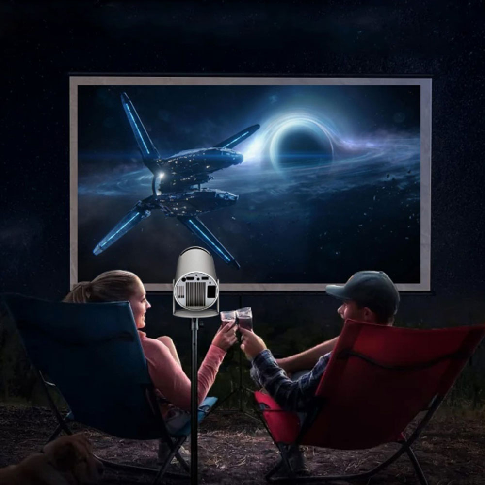 Multimedia LED Projektor Beamer Heimkino (160 ANSI Lumen) 720p HD / HDMI / WiFi (2.4/5GHz) / Android 11.0 mit Screen Mirroring (2024 Version) - Weiss
