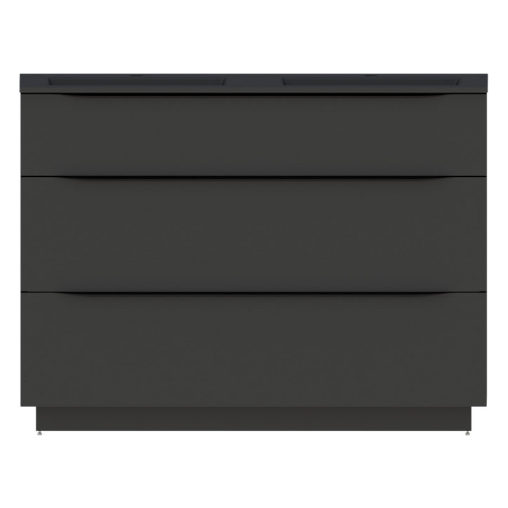 Meuble sous vasque à poser Pamili noir mat 120 cm