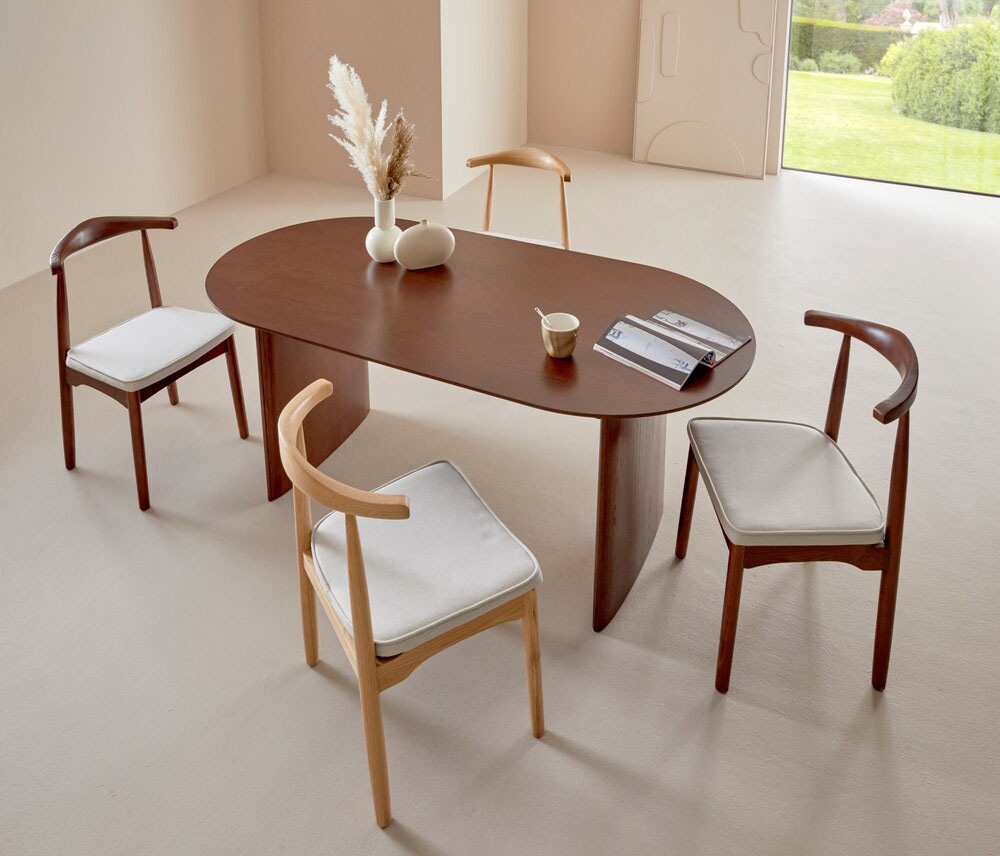 LeGer Home by Lena Gercke Esszimmerstuhl »Rianne, TOPSELLER!, OTTOs Choice« (Set) 2 Stk.Gestellrahmen aus massivem Eschenholz , Sitzfläche mit Webstoffkissen