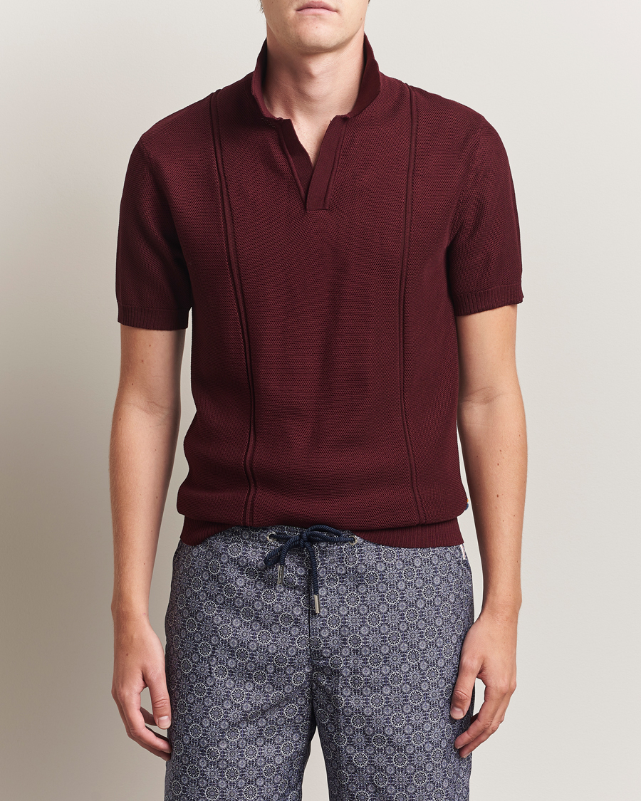 Orlebar Brown Horton Pique Texture Polo Damson