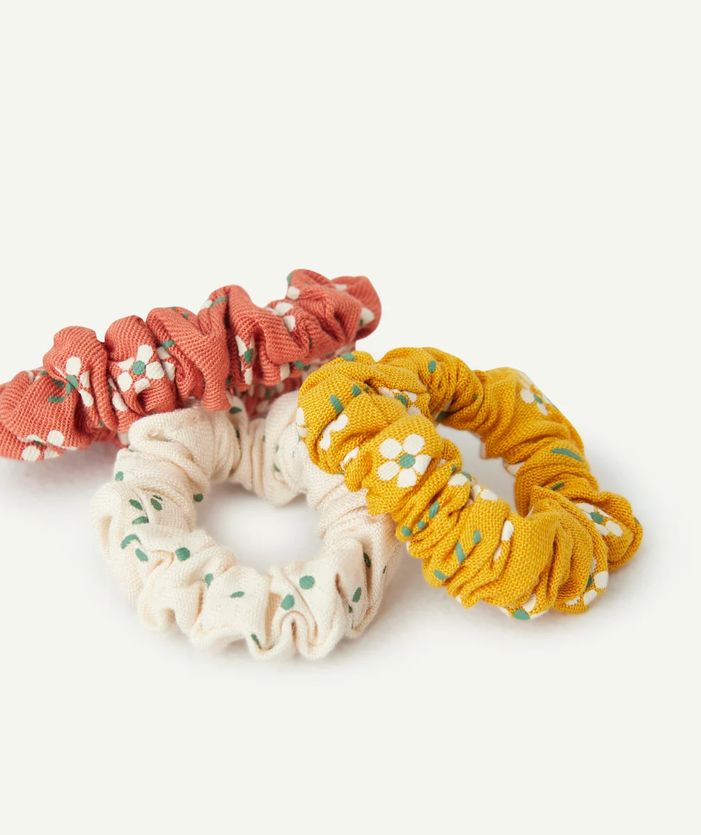 LOT DE 3 CHOUCHOUS BÉBÉ FILLE IMPRIMÉ FLEURI