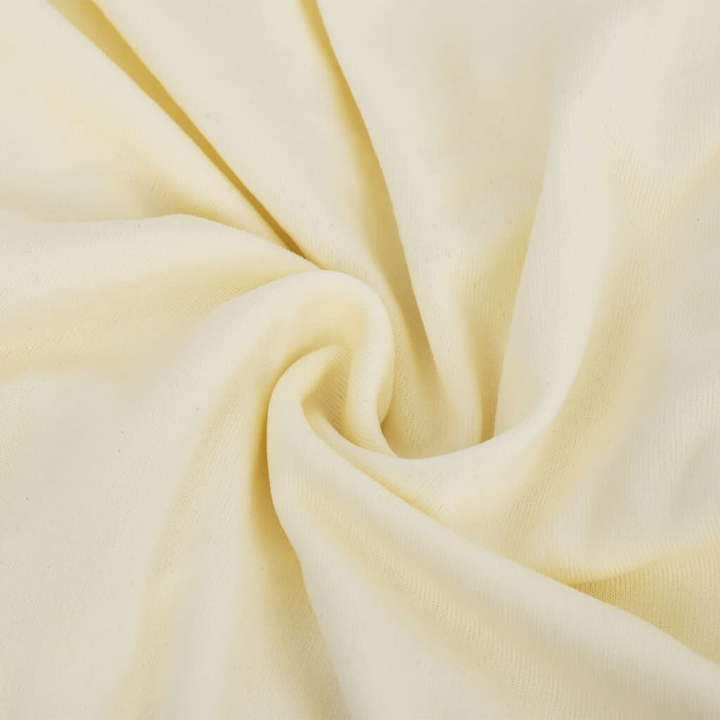 vidaXL Stretch 3-zitsbankhoes crème jersey